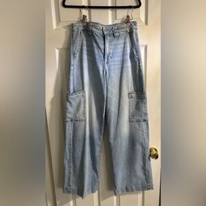 American Eagle Outfitters Dreamy Drape Super High-Rise Baggy Wide Leg Jeans